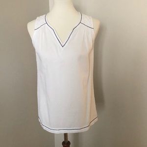 J.Crew factory sleeveless white top